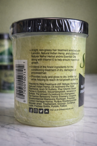 Bundle of 2 - Softee Hair and Scalp Treatment Indian Hemp net wt 12oz (340g)