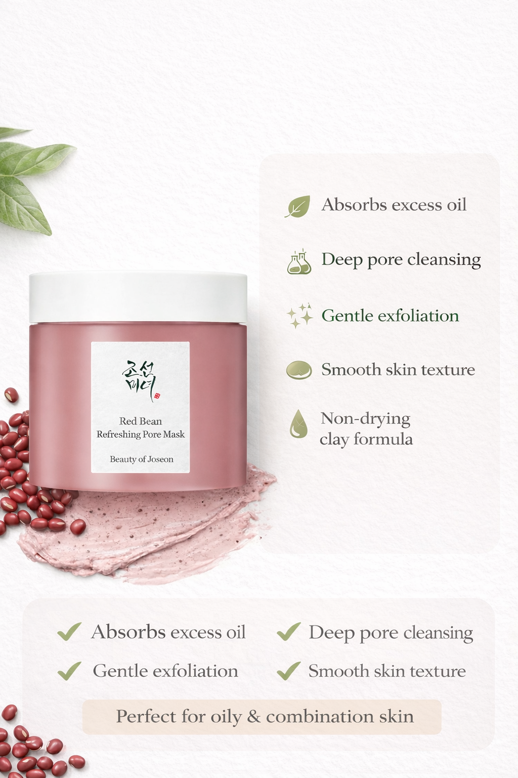 Beauty of Joseon Red Bean Refreshing Pore Mask (140ml)