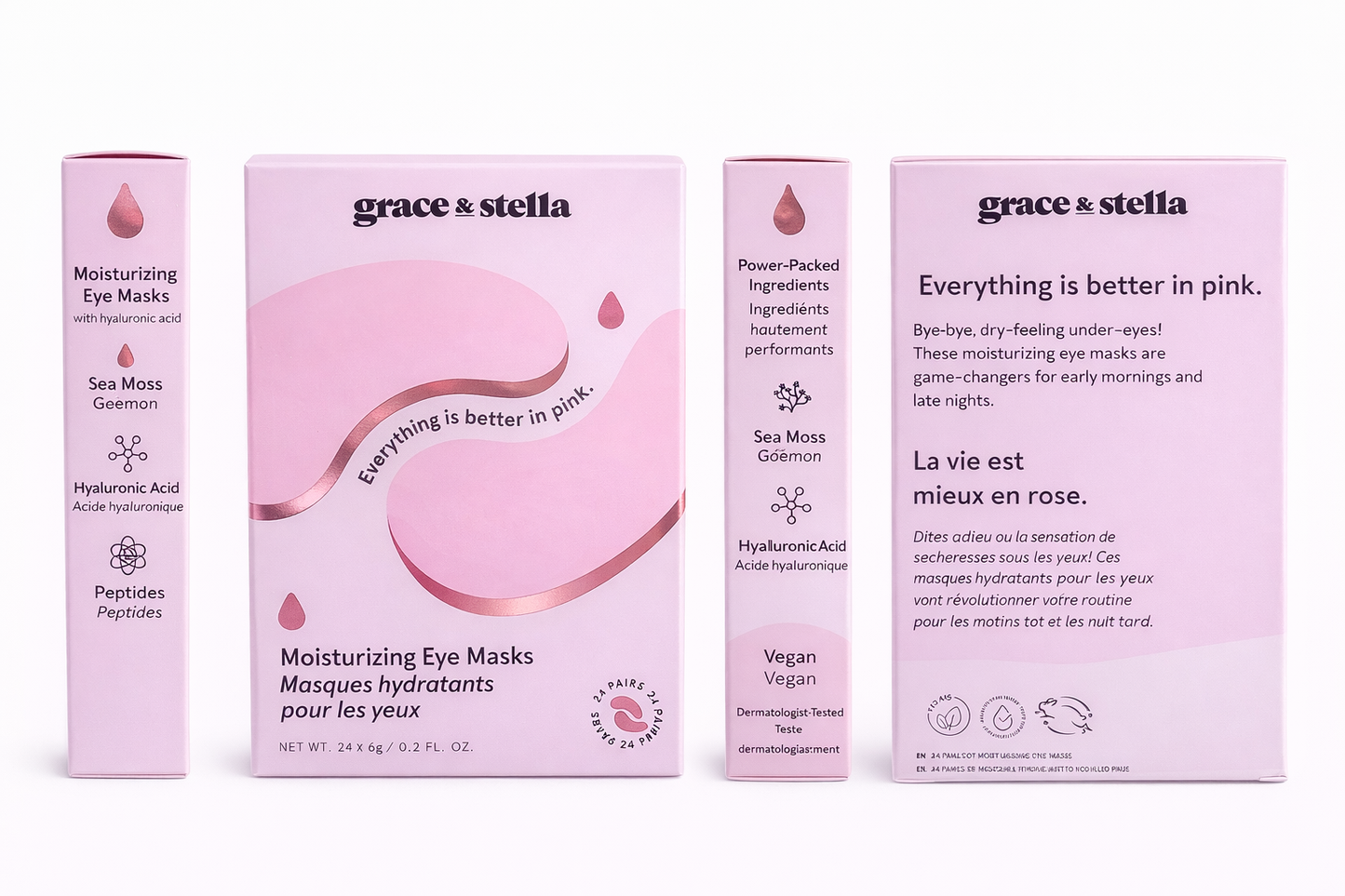 Grace & Stella Moisturizing Eye Masks – Hydrating Under Eye Patches (1 Pair)