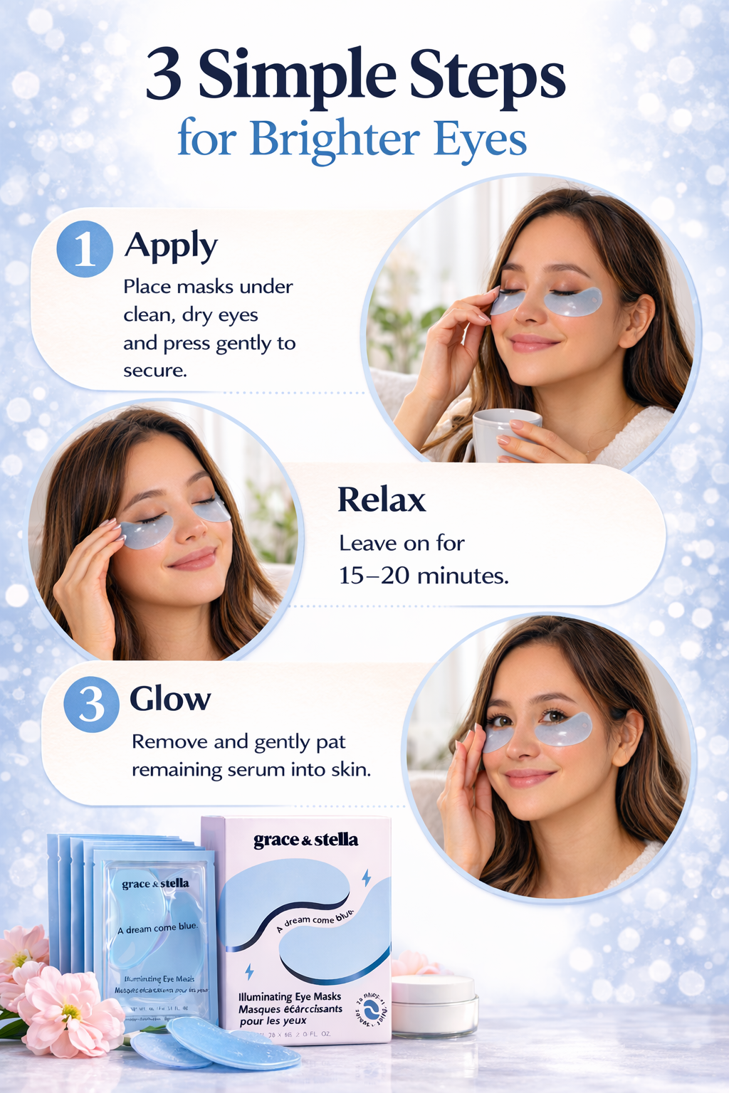 Grace & Stella Illuminating Eye Masks (1 Pair)
