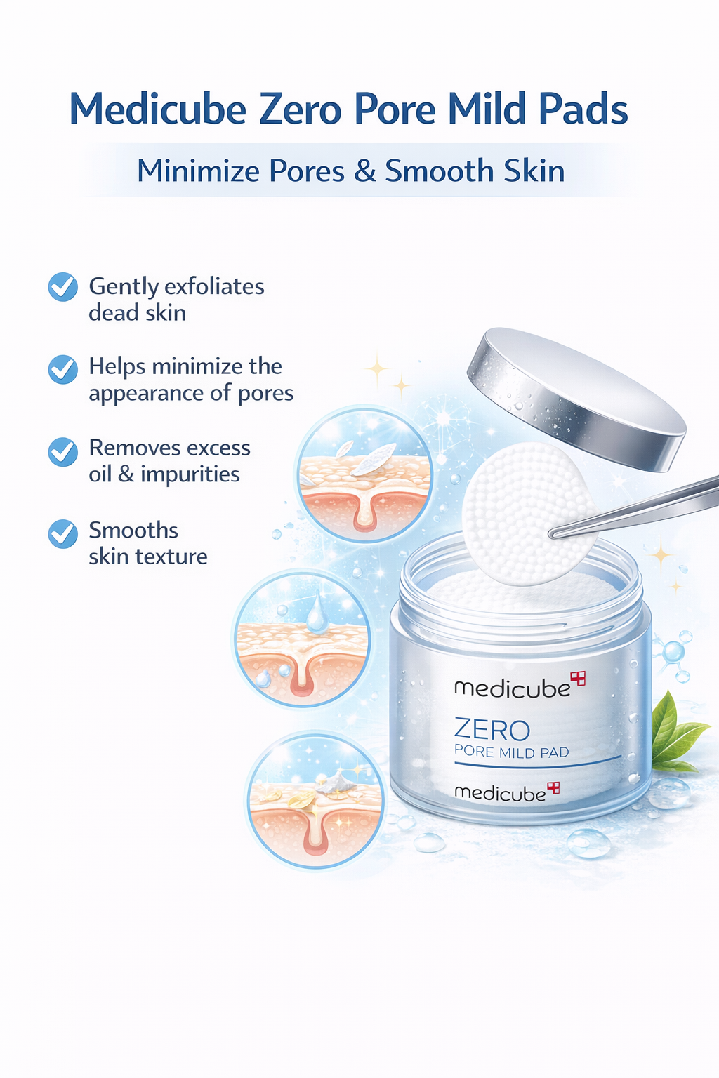 Medicube Zero Pore Mild Pad  155g / 70 Pads
