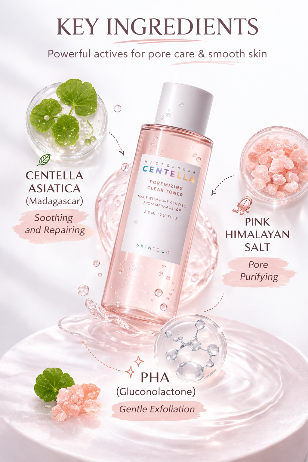 SKIN1004 Madagascar Centella Poremizing Clear Toner – Pore Refining Toner with PHA (210ml)